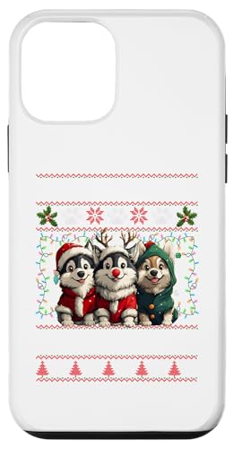 Hülle für iPhone 12 mini Siberian Husky Christmas Tree Decorations Dog Lover Xmas von Merry Christmas Lights Matching Family Xmas Pajama