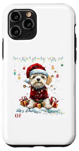 Hülle für iPhone 11 Pro Havanese Christmas Tree Lights Decorations Dog Lover Xmas von Merry Christmas Lights Men Women Kids Xmas Pajama