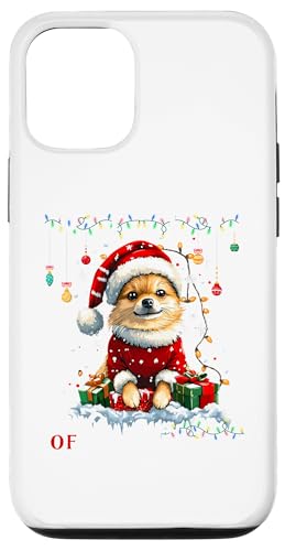 Hülle für iPhone 13 Pomeranian Christmas Tree Decorations Dog Lover Xmas Gifts von Merry Christmas Lights Men Women Kids Xmas Pajama