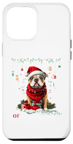 Hülle für iPhone 14 Pro Max Staffordshire Bull Terrier Christmas Decorations Dog Lover von Merry Christmas Lights Men Women Kids Xmas Pajama