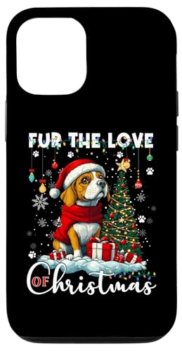 Hülle für iPhone 15 Pro Beagle Christmas Tree Lights Decorations Dog Lover Xmas von Merry Christmas Lights Men Women Kids Xmas Pajama