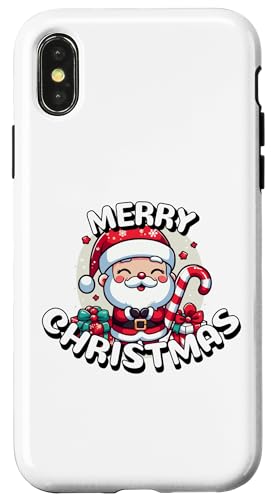 Hülle für iPhone X/XS Frohe Weihnachten Süßer Weihnachtsmann Männer Frauen Kinder von Merry Christmas and Cute Christmas