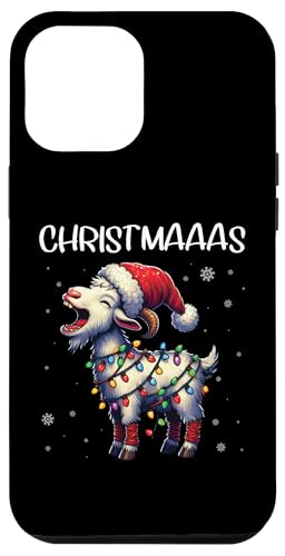 Hülle für iPhone 13 Pro Max Christmaaas Weihnachtsmannmütze, Weihnachtsbeleuchtung, lustige Weihnachten von Merry Goatmas Goat Lovers Xmas Party