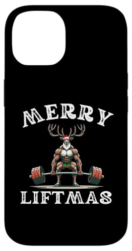 Hülle für iPhone 14 Merry Liftmas Lustiges Workout Rentier Gym Witz Weihnachten von Merry Liftmas Apparel Co.