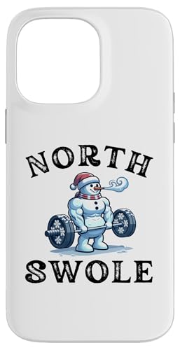 Hülle für iPhone 14 Pro Max North Swole Lustiger Workout, Schneemann, Fitnessstudio, Witz, Weihnachten von Merry Liftmas Apparel Co.