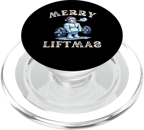 Merry Liftmas Funny Workout Schneemann Gym Witz Weihnachten PopSockets PopGrip für MagSafe von Merry Liftmas Apparel Co.