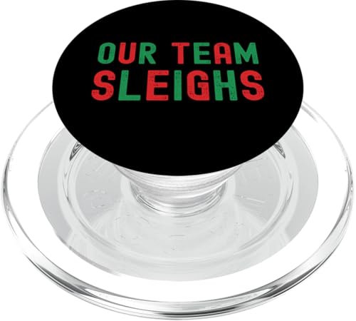 Vintage Unser Team Sleighs lustiger Weihnachtshumor PopSockets PopGrip für MagSafe von Merry Liftmas Apparel Co.