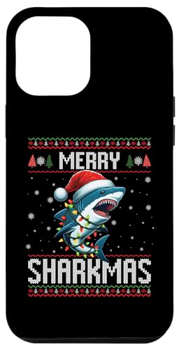 Hülle für iPhone 13 Pro Max Merry Sharkmas Sharkmas, hässliche Weihnachtsbeleuchtung, Schneeflocken von Merry Sharkmas Shark Lovers Xmas Party