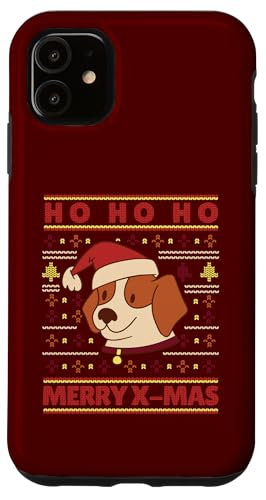 Hülle für iPhone 11 Ho Ho Ho- Weihnachtshund von Santa mit Weihnachtsmütze von Merry Woofmas - Dog Owner Christmas Accessories