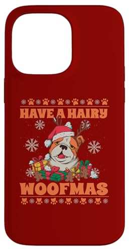 Hülle für iPhone 14 Pro Max Lustiges Motiv für Hundebesitzer mit Weihnachten Buldogge von Merry Woofmas - Dog Owner Christmas Accessories