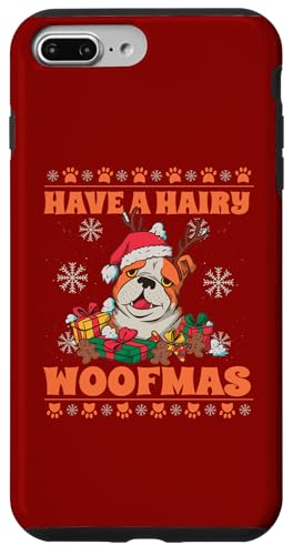 Hülle für iPhone 7 Plus/8 Plus Lustiges Motiv für Hundebesitzer mit Weihnachten Buldogge von Merry Woofmas - Dog Owner Christmas Accessories