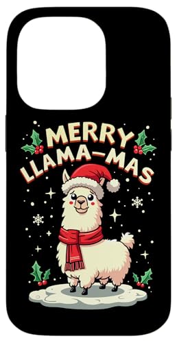 Hülle für iPhone 14 Pro Merry Llama Mas Lustiges Lama Weihnachten 2024 von Merry Xmas Animals