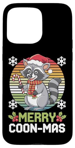 Hülle für iPhone 15 Pro Max Merry Coon Mas Lustiger Waschbär Weihnachten 2024 von Merry Xmas Animals