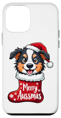 Hülle für iPhone 12 mini Australian Shepherd Dog Weihnachten 2024 Lustig von Merry Xmas Dog Stockings