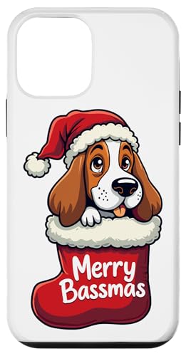 Hülle für iPhone 12 mini Basset Hound Hund Weihnachten 2024 Lustig von Merry Xmas Dog Stockings