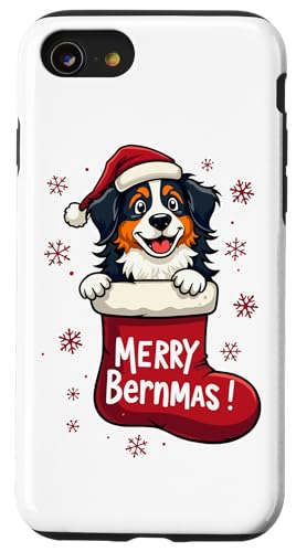 Hülle für iPhone SE (2020) / 7 / 8 Berner Sennenhund Weihnachten 2024 Lustig von Merry Xmas Dog Stockings