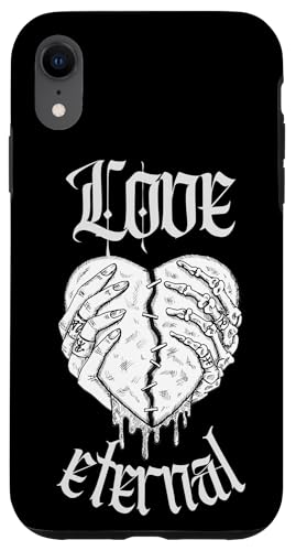 Hülle für iPhone XR Love Eternal Stitched Heart Skelett Hand Tattoo Kern von Mestiza Rebel Art