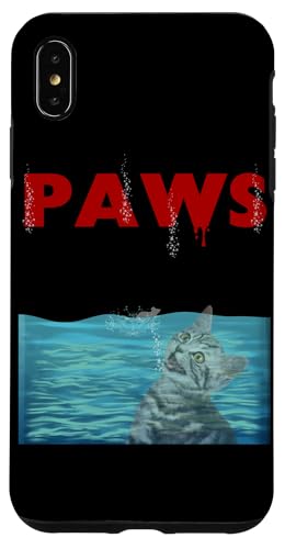 Hülle für iPhone XS Max Paws Shark Movie Pun Horrorfilm Kitty Ocean Attacking Mouse von Mestiza Rebel Art