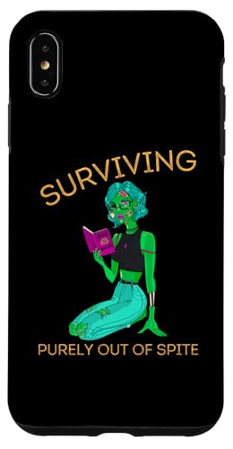 Hülle für iPhone XS Max Rein aus Trotz überleben Zombie liest Brains Book von Mestiza Rebel Art