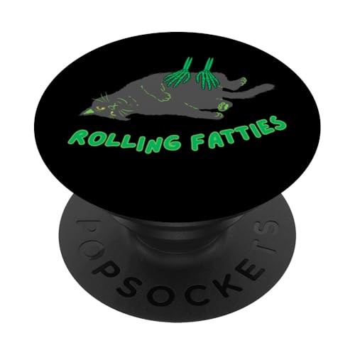 Rolling Fatties Skelett Hände Rolling A Cat Funny PopSockets Klebender PopGrip von Mestiza Rebel Art