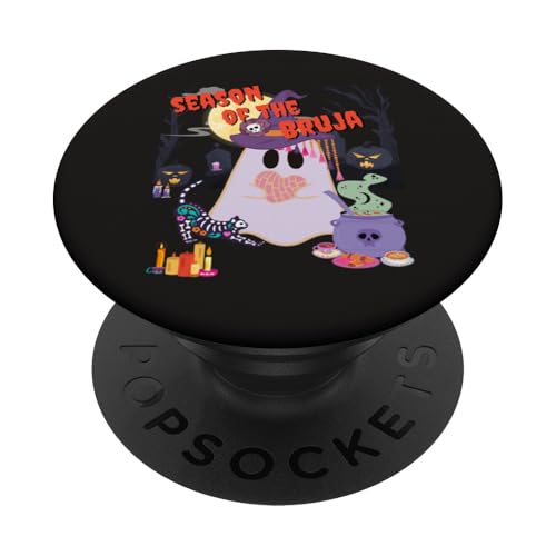 Staffel von The Bruja Ghost Witch und Heart Concha Graveyard PopSockets Klebender PopGrip von Mestiza Rebel Art