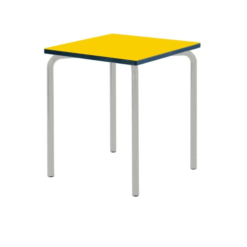 metalliform equpr-66-ps-bl-59-lg-canary gelb Gleichung Tisch mit duraform PU Blau Rand, kanariengelb von Metalliform