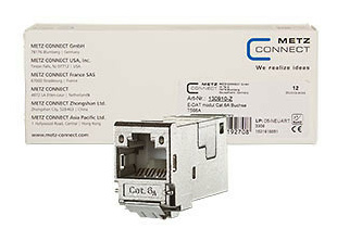 Metz Connect 130910-Z E-DAT modul Cat.6A T568A (12St) (12 Stück) von Metz Connect