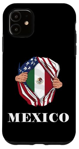 Hülle für iPhone 11 Mexiko Amerikanische USA Flagge Mexikanische Flagge Herz Wurzeln von Mexican Flag Viva Mexico Roots Cinco De Mayo Mex