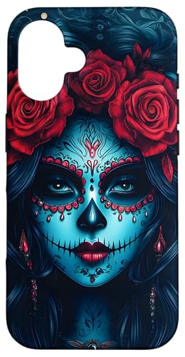 Hülle für iPhone 16 La Catrina, Dia De Los Muertos | Mexikanisch von Mexico Themed Graphics & Motifs with Flowers