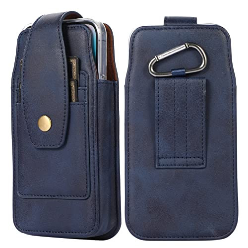 Mfzifya Vertikale Handy-Gürteltasche, Schutzhülle mit Gürtelclip für:Galaxy A54/A55/A56/A57,Xiaomi 14, iPhone 14/15/16/17 Pro Max usw. (Blau - ML05375-6,7") von Mfzifya