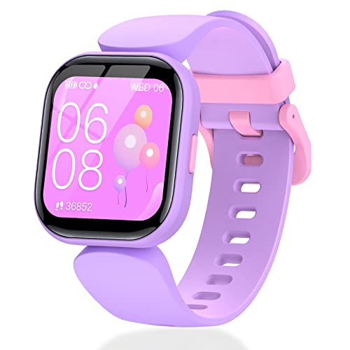 Mgaolo Kinder Smart Watch für Jungen Mädchen,Fitness Tracker mit Herzfrequenz Schlaf Monitor für Android iPhone,wasserdichte Schrittzähler Aktivität Tracker (lila) von Mgaolo