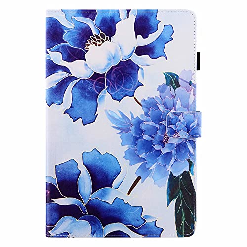 Miagon Tablet Hülle für Huawei MatePad T 10s/T 10,PU Leder Flip Brieftasche Case mit Standfunktion Stoßfest Cover,Blau Blume von Miagon