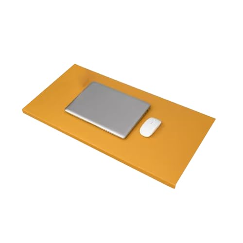 Abwischbare Schreibtischunterlage für Tisch, Schreibtisch, Schuhschrank, rechteckig, weicher Schreibtischschutz, praktisches rutschfestes Mauspad (Orange, 50 x 80 cm) von Miaogoo