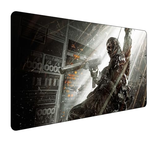 Call of Duty Gaming Mauspad,Groß Mousepad XXL 900 x 400 mm,rutschfeste Gummiunterseite genähte Kanten,für PC, Laptop,Großer Erweiterter Schreibtisch Schutz Für Home Office. von Miaosheng