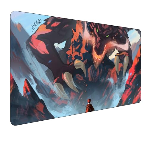 Frieren Beyond Gaming Mauspad,Anime Mauspad,Groß Mousepad XXL 900 x 400 mm,rutschfeste Gummiunterseite genähte Kanten,für PC, Laptop,Großer Erweiterter Schreibtisch Schutz Für Home Office. von Miaosheng