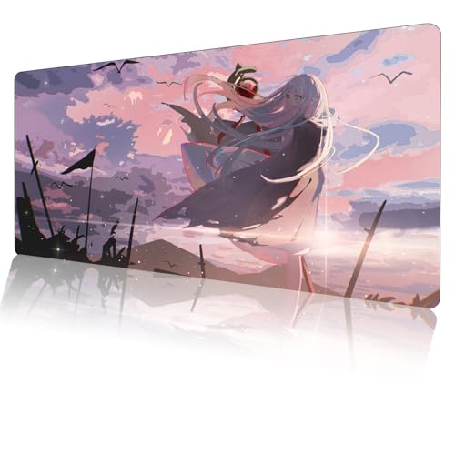 Gaming Mauspad,Anime Mauspad,Groß Mousepad XXL 900 x 400 mm,rutschfeste Gummiunterseite genähte Kanten,für PC, Laptop,Großer Erweiterter Schreibtisch Schutz Für Home Office. von Miaosheng