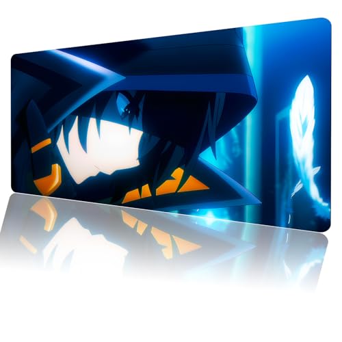 Gaming Mauspad,Anime Mauspad,Groß Mousepad XXL 900 x 400 mm,rutschfeste Gummiunterseite genähte Kanten,für PC, Laptop,Großer Erweiterter Schreibtisch Schutz Für Home Office. von Miaosheng