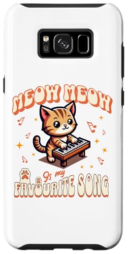 Hülle für Galaxy S8+ Niedlicher Katzen Musiker Piano Mieze Keyboard Katze von Miau, Miau, Kätzchen Musik