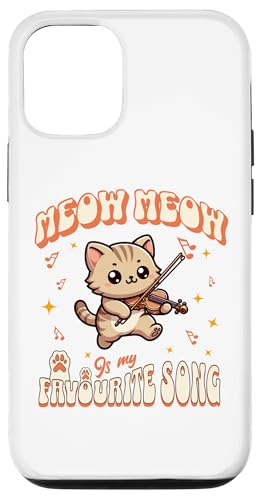 Hülle für iPhone 13 Pro Niedlicher Katzen Musiker Violine Mieze Geige Katze von Miau, Miau, Kätzchen Musik