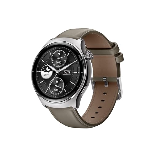 Mibro Smartwatch Damen Herren mit Telefonfunktion Fitnessuhr Schrittzähler Uhr mit Pulsmesser SpO2 Messung mit 1000nit AMOLED-UHD-Bildschirm,150+Sportmodi, 24/7 Gesundheitsüberwach(Khaki Gray) von Mibro