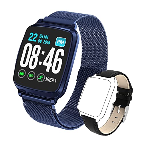 MicLee 1.3 Zoll Damen Herren Smartwatch Fitness Armband Fitness Tracker Wasserdicht IP67 Fitness Uhr Sportuhr Schrittzähler für Android iOS Handy Smart Watch mit Zwei Armbandbänder von MicLee