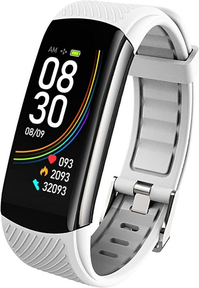 MicLee Fur Damen Herren Mit Fitness Tracker Wasserdicht IP67 Smartwatch (0,96 Zoll, Android iOS), mit Pulsmesser Schrittzähler Kalorienzähler Schlafmonitor SMS Anruf von MicLee