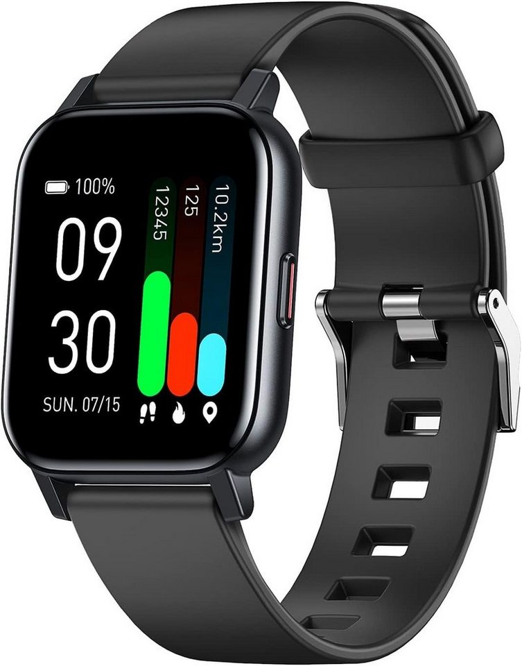 MicLee Smartwatch (1,3 Zoll, Android iOS), Damen herren pulsmesser schrittzähler schlafmonitor benachrichtigung von MicLee