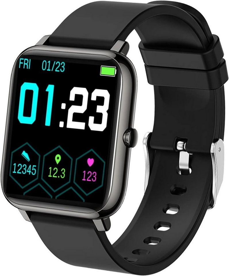 MicLee Smartwatch (1,3 Zoll, Android iOS), Fitness Tracker Armbanduhr Schlafmonitor IP67 Wasserdicht Sportuhr von MicLee