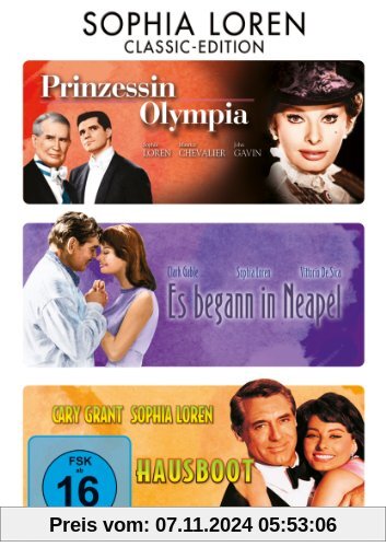 Prinzessin Olympia / Es begann in Neapel / Hausboot [3 DVDs] von Michael Curtiz