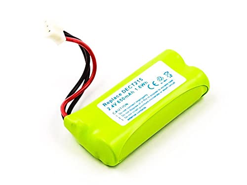 MICROBATTERY mbcp0056 NiMH wiederaufladbar Akku 2,4 V 650 mAh (NiMH Akku 650 mAh, Telefon, 2,4 V, 1.6 WH) von MicroBattery