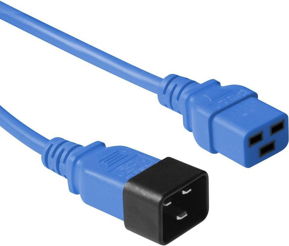 Microconnect PE2019B3 Stromkabel Blau 3 m C20-Koppler C19-Koppler (PE2019B3) von MicroConnect