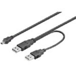 MicroConnect Mini USB 2 x USB A/Mini USB B 0,6 m 2 x USB A Stecker auf B Stecker USB Kabel - USB Datenkabel (schwarz, 0,6 m, Mini USB B; 2 x USB 2.0; 0,6 m; Stecker/Stecker, schwarz) von MicroConnect