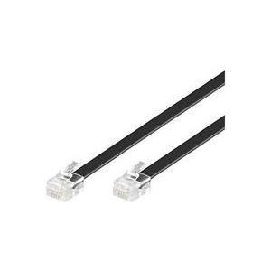 MicroConnect Modular Straight - Telefonkabel - RJ-12 (M) zu RJ-12 (M) - 2 m - Schwarz von MicroConnect