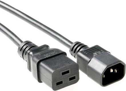 MicroConnect - Spannungsversorgungs-Verl�ngerungskabel - IEC 60320 C19 zu IEC 60320 C14 - Wechselstrom 250 V - 10 A - 2,0m - Schwarz (PE0191420) von MicroConnect